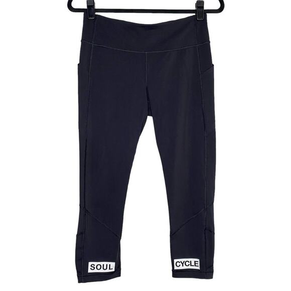 Soul Cycle x Lululemon Black Pace Rival Crop 21" 8 - Picture 1 of 11